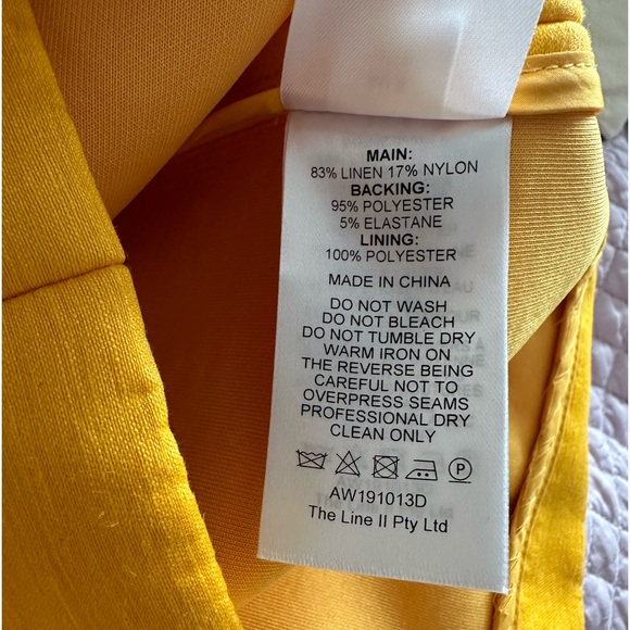 NWT Acler Selkin Off-the-shoulder Linen-blend Mini Sheath Dress In Citrus - Picture 7 of 7